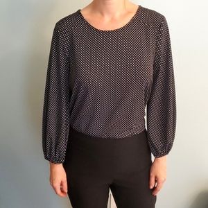 Cute Adrianna Papell polka dot blouse